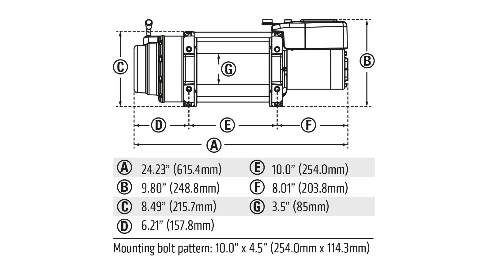 WARN 97740 16.5ti-s 16500 lb Winch 80' 3/8 Synthetic Rope Heavy Series