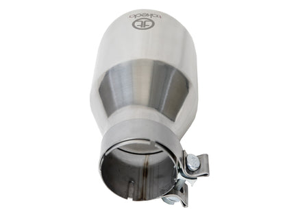 aFe Takeda Universal Exhaust Tip 3 IN Inlet x 5 IN Outlet x 9 IN L- Polished