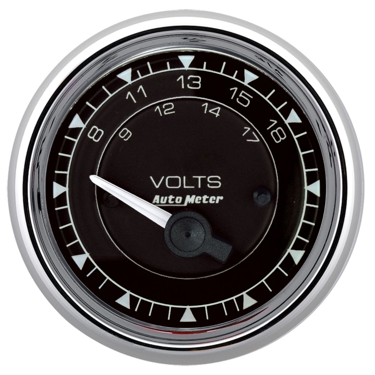 AutoMeter Chrono 2-1/16in 18V Electric Voltmeter Gauge - Chrome (9792)
