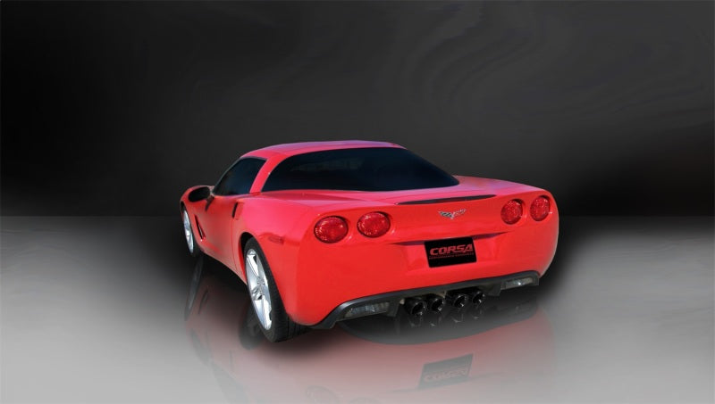 Corsa 14470CBBLK for 09-13 Chevy Corvette 6.2L V8 2.5in Sport CatBack Dual Rear