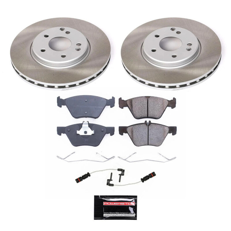 PowerStop 01-04 Mercedes-Benz SLK320 Front Semi-Coated Rotor Kit (SC2926)