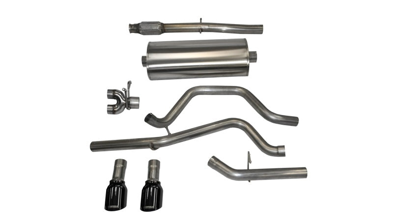 CORSA Sport / 3.0 in Cat-Back DRE 4.0 in Single Tips | 14-19c Silverado Sierra 5.3L 153WB (14870)