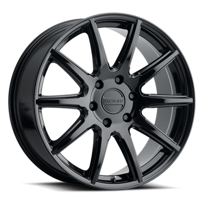 (set of 4) Raceline 159 Spike Gloss Black | 18x8" +35mm | 5x127mm Wheel