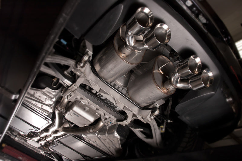 Stainless Works 2-1/2in Dual Chambered Turbo Mufflers | Corvette C6 (09-13) (C609CBQUAD)