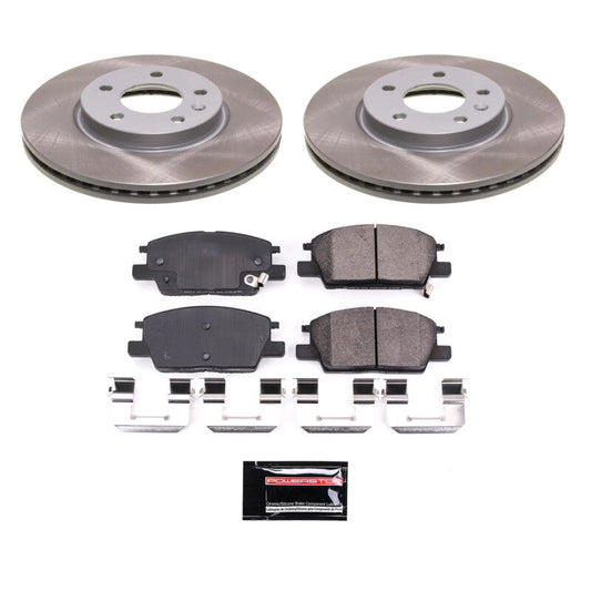 PowerStop 18-21 GMC Terrain Front Semi-Coated Rotor Kit (SC7400)