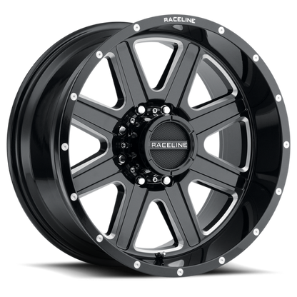 Raceline 940 Hostage Black & Milled | 17x9" +0mm | 6x139.7mm Wheel