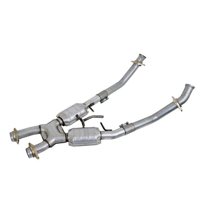 BBK High Flow X Pipe w/ Catalytic Converters | Mustang 5.0 (79-93) (1662)