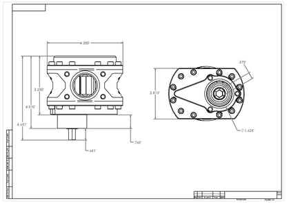 Aeromotive Spur Gear Fuel Pump - 3/8in Hex - .800 Gear - Steel Body - 17gpm