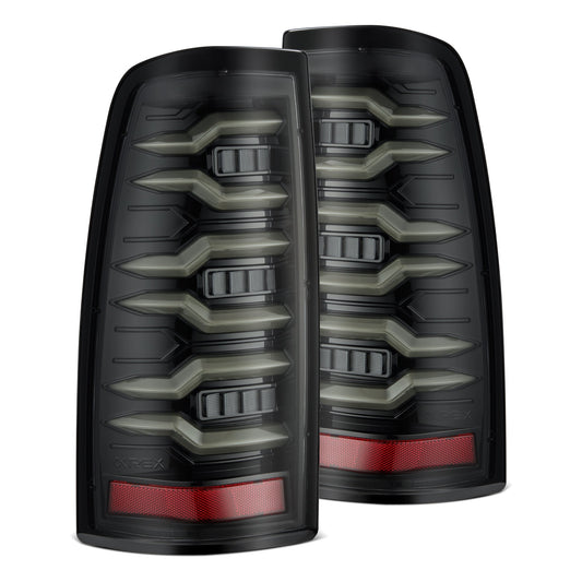 AlphaRex 99-06 Chevrolet Silverado/99-06 GMC Sierra LUXX-Series LED Tail Lights Alpha-Black