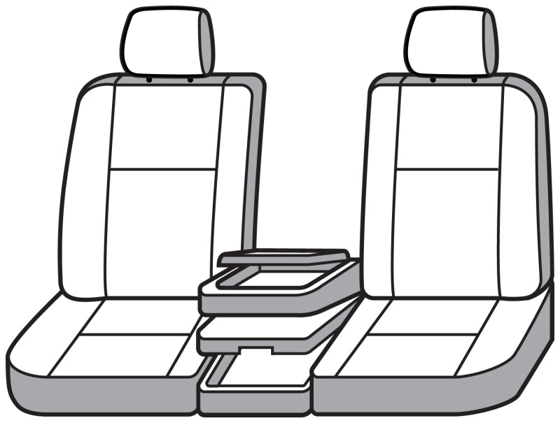 Covercraft 07-12 GMC Sierra Polycotton SeatSaver Custom Front Row Seat Covers - Charcoal