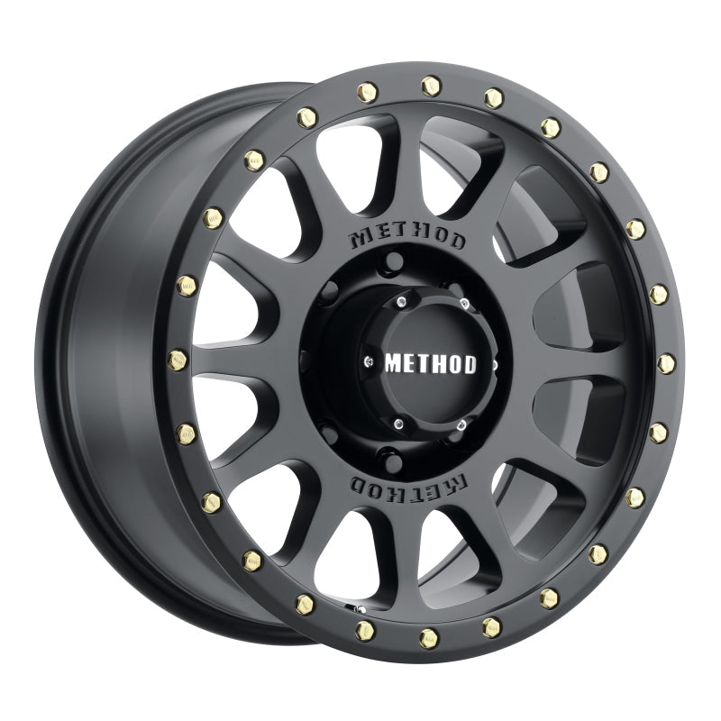 (set of 4) Method MR305 NV Matte Black | 18x9" +18mm | 8x6.5in Wheel
