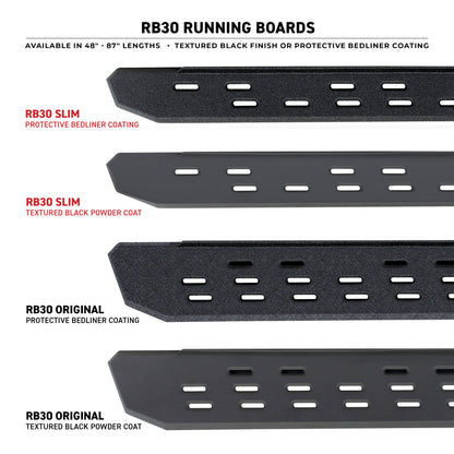 Go Rhino RB30 Running Boards | 68in. Tex. Blk (69600068PC)