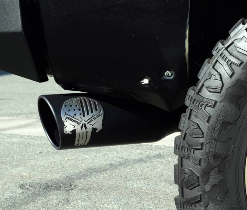 Gibson Patriot Skull Series 4in Single Exhaust | Ford F-150 SVT Raptor (11-14) (76-0007)