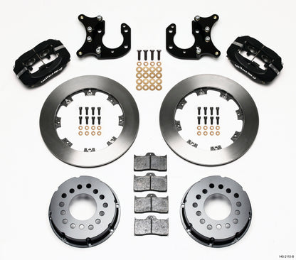 Wilwood Dynalite Pro Series Rear Brake Kit - Black - Plain Face Rotor - Big Ford