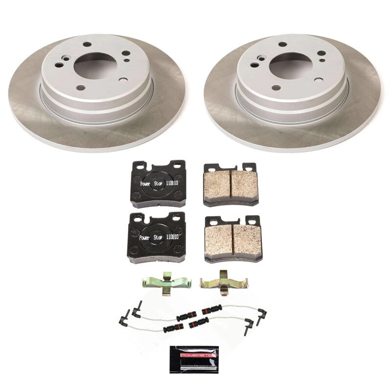 PowerStop 90-92 Mercedes-Benz 300TE Rear Semi-Coated Rotor Kit (SC6333)