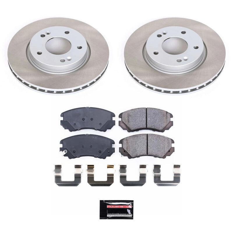 PowerStop 07-10 Hyundai Elantra Front Semi-Coated Rotor Kit (SC5291)