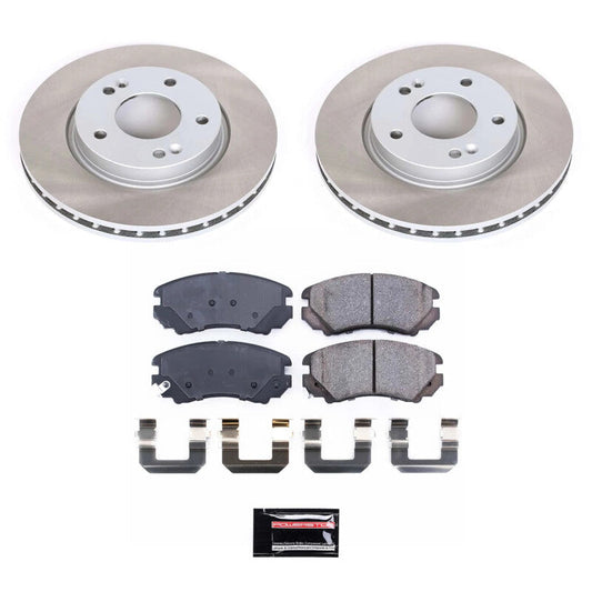 PowerStop 07-10 Hyundai Elantra Front Semi-Coated Rotor Kit (SC5291)