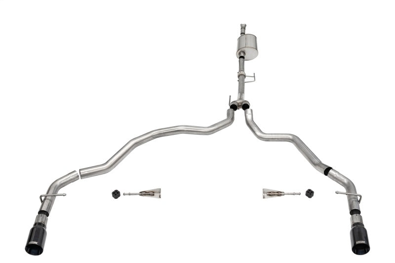 CORSA Sport / 3.0 in Cat-Back Dual Rear Exit | 2021-24 Ford F-150 3.5T EcoBoost (145.4" WB) (21167)