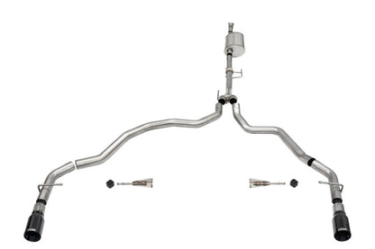 CORSA Sport / 3.0 in Cat-Back Dual Rear Exit | 2021-24 Ford F-150 3.5T EcoBoost (145.4" WB) (21167)