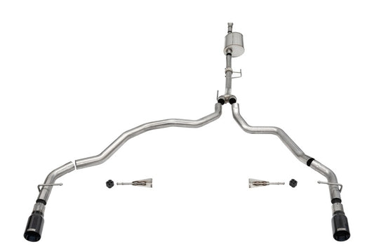 CORSA Sport / 3.0 in Cat-Back Dual Rear Exit | 2021-24 Ford F-150 3.5T EcoBoost (145.4" WB) (21167)
