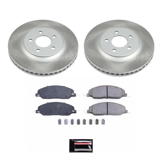 PowerStop 05-10 Ford Mustang Front Semi-Coated Rotor Kit (SC1380)