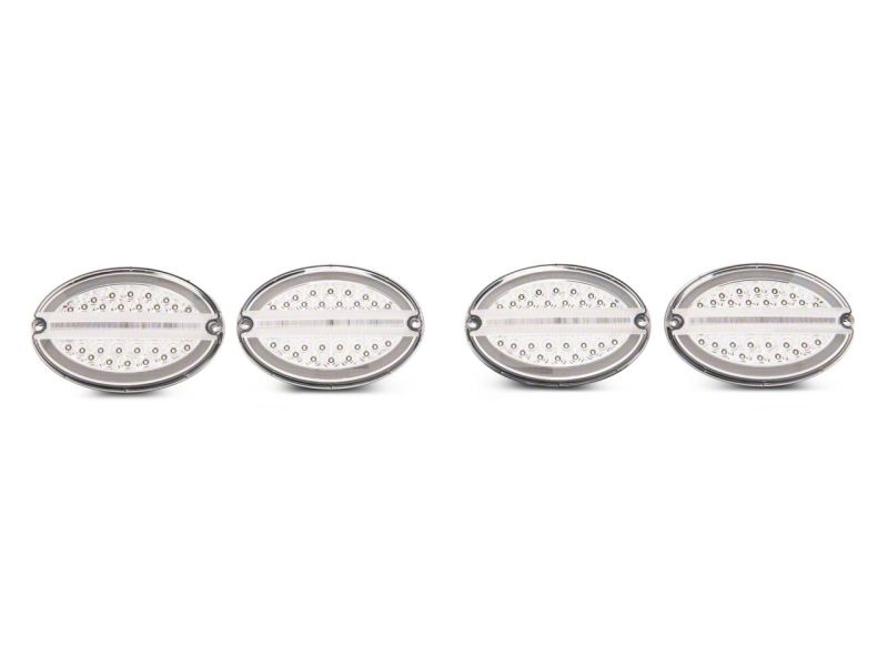Raxiom Axial Series LED Tail Lights Chrome Clear Lens | Chevrolet Corvette C5 (97-04) (CV4608)