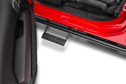 N-Fab RKR Rails 2018 Jeep Wrangler JL 4 Door Dab Length - Gloss Black - 1.75in