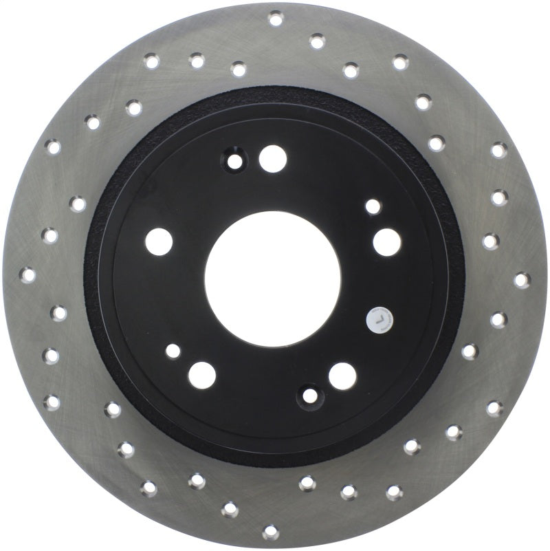 Stoptech 128.40068L Sport Cross-Drilled Disc Brake Rotors For Honda Accord