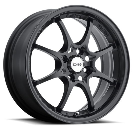 Konig Helium Flat Black | 15x6.5" +40mm | 4x100mm Wheel