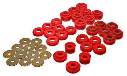Energy Suspension 3.4136R Body Mount Set - Red For 1991-1996 Chevy Caprice