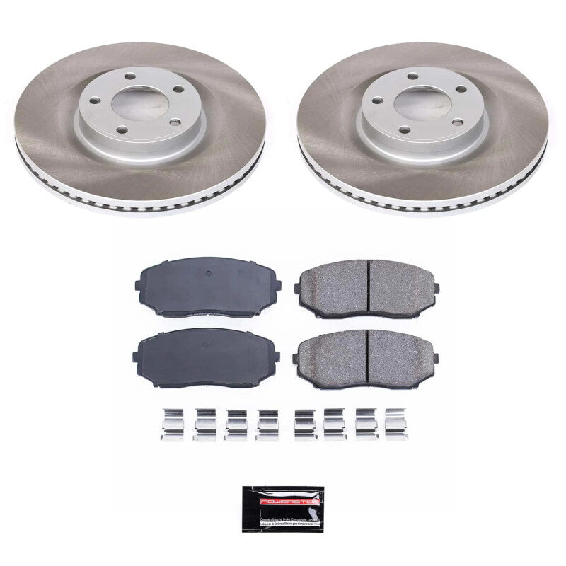 PowerStop 07-15 Lincoln MKX Front Semi-Coated Rotor Kit (SC3057)