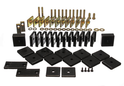 Energy Suspension 8.4104G Body Mount Set - Black For 60-78 Toyota Land Cruiser