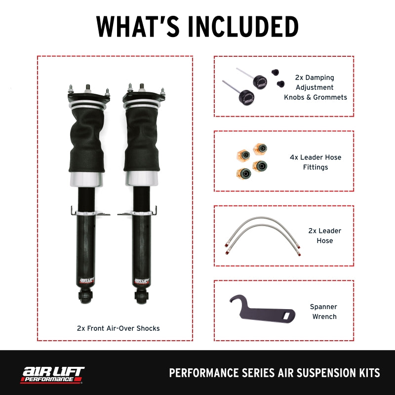 Air Lift 76010 Front Air Suspension Kit For Infiniti G37 09-13/Nissan 370z 09-20