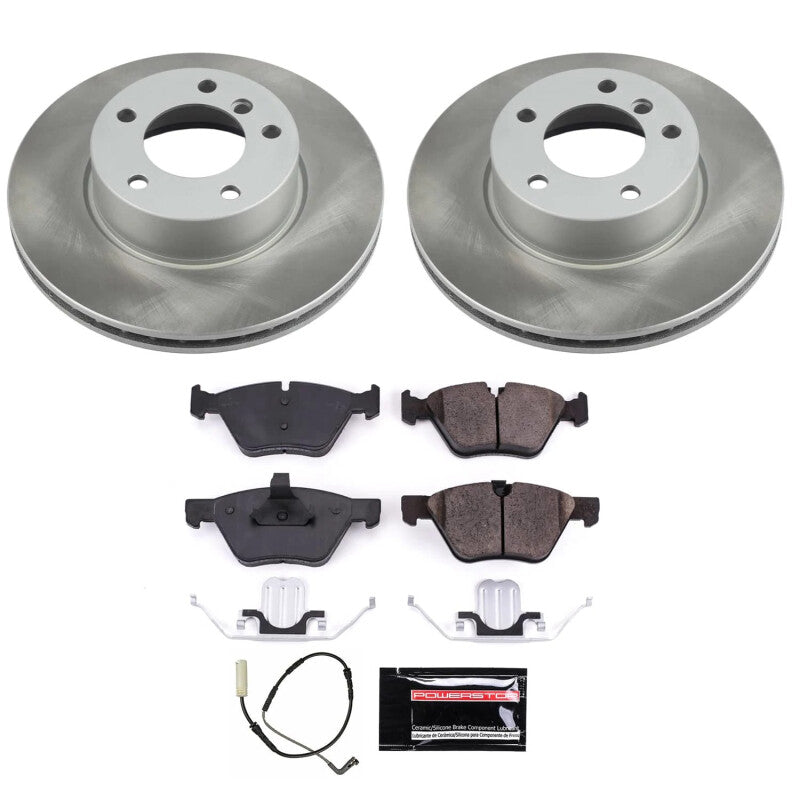 PowerStop 2007 BMW 328xi Front Semi-Coated Rotor Kit (SC4590)