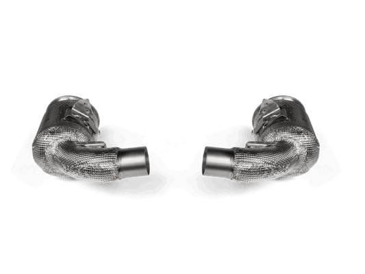 Akrapovic Porsche 911 Turbo/Turbo S (992.1) Link Pipe Set w/Catalytic Converter (SS)