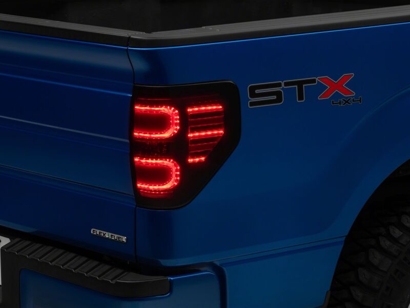 Raxiom 09-14 Ford F-150 Styleside Axial LED Tail Lights Black Housing Smoked Lens (T582534)