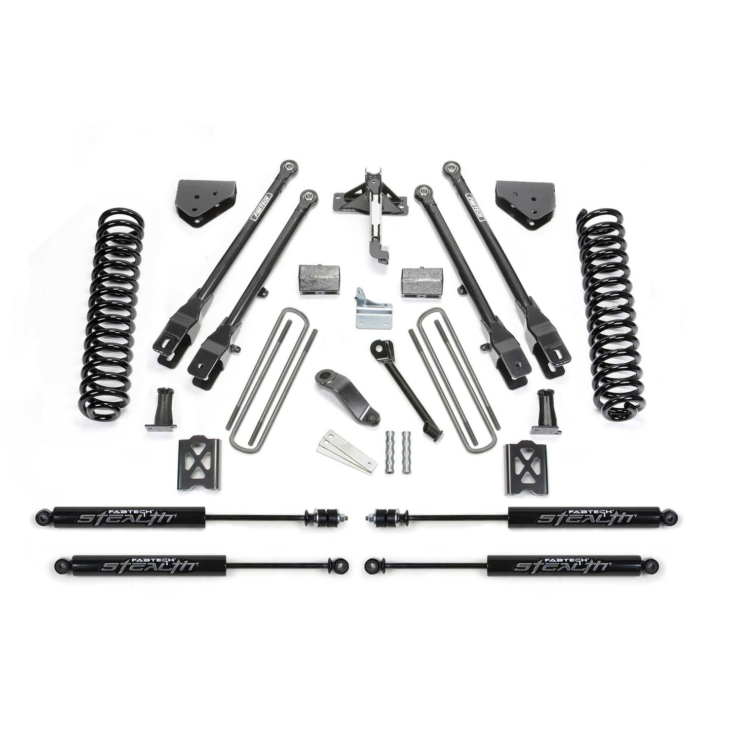 Fabtech 6" 4-Link System w/ Coils & Stealth | Ford F350 4WD (05-07) (K20132M)