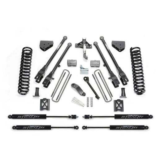 Fabtech 6" 4-Link System w/ Coils & Stealth w/ Factory Overload | Ford F250 4WD (05-07) (K20131M)