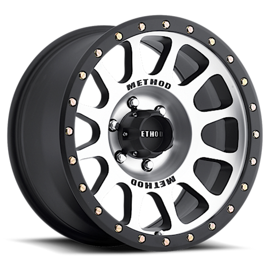 Method MR305 NV Machined - Matte Black Lip | 17x8.5" +25mm | 6x5.5mm Wheel