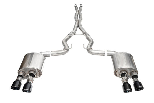 CORSA Xtreme Valved / 3.0 in Cat-Back 4.5 in Slash Tips | 2024 Mustang Dark Horse Coupe (21265)