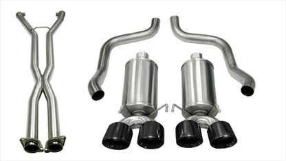 Corsa 14470CBBLK for 09-13 Chevy Corvette 6.2L V8 2.5in Sport CatBack Dual Rear