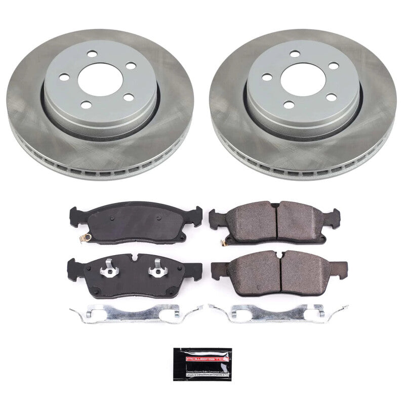 PowerStop 17-20 Jeep Grand Cherokee Front Semi-Coated Rotor Kit (SC7412)
