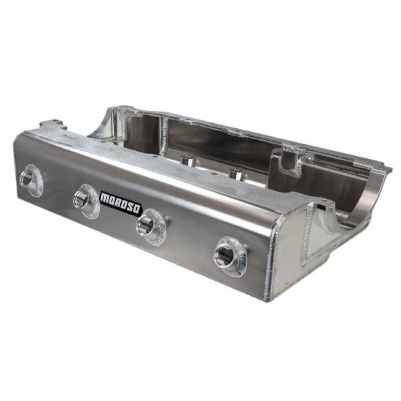 Moroso 20036 Dry Sump Oil Pan 5in Deep Marine Aluminum Notch For BBC