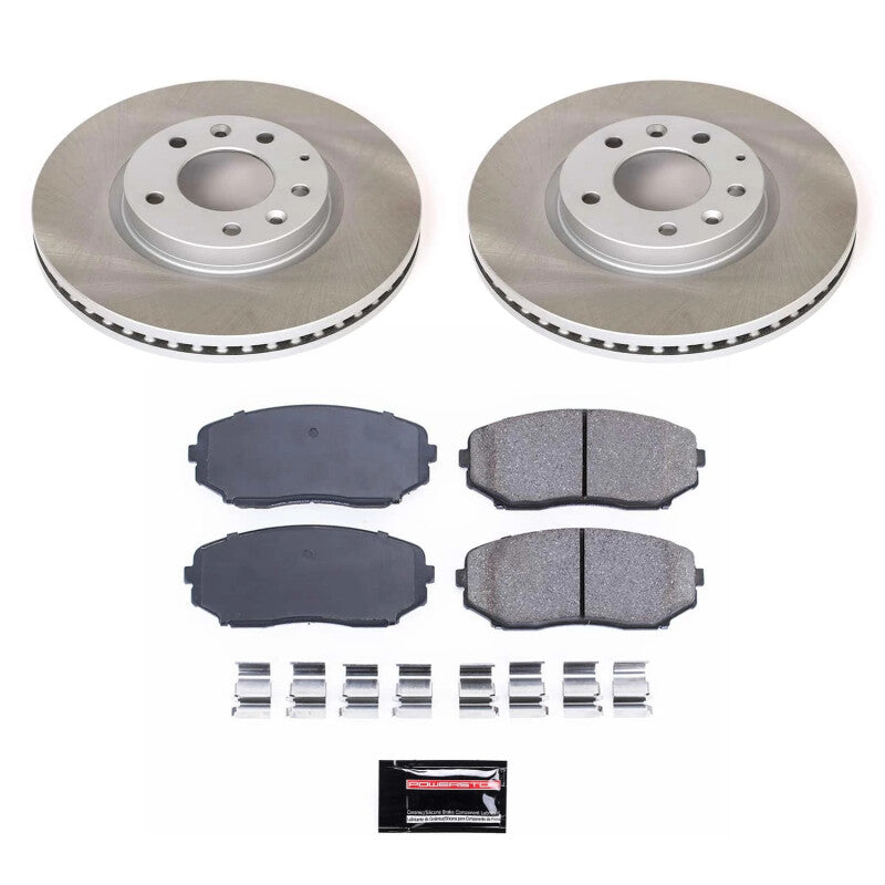 PowerStop 07-12 Mazda CX-7 Front Semi-Coated Rotor Kit (SC4676)