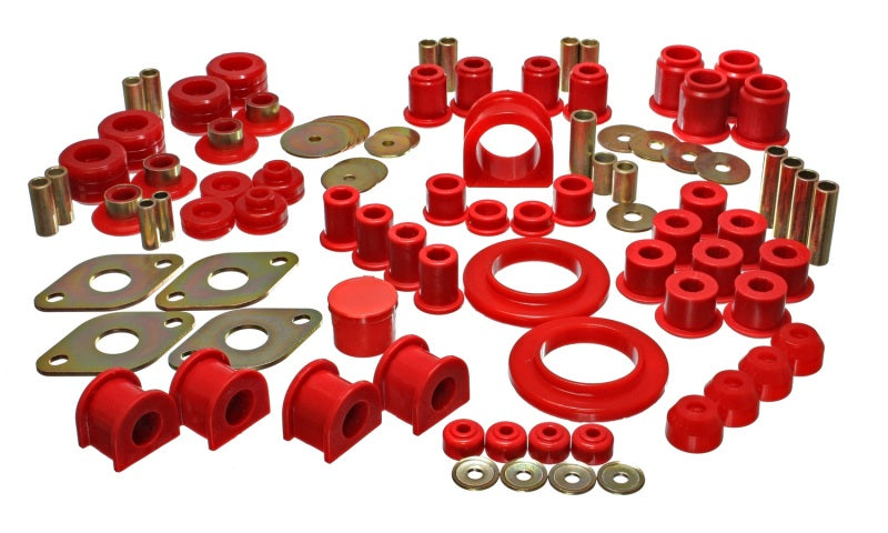 Energy Suspension 8.18104R Hyper-Flex Bushing Kit - Red For 95-00 Toyota Tacoma