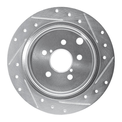 R1 Concepts 12-23 Subaru Crosstrek Rear D&S Slotted/Drilled Rotor (631-13025L)