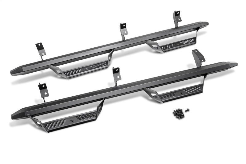N-Fab Predator Pro Step System 2019 Jeep Wrangler JT 4DR Truck Full Length - Tex. Black