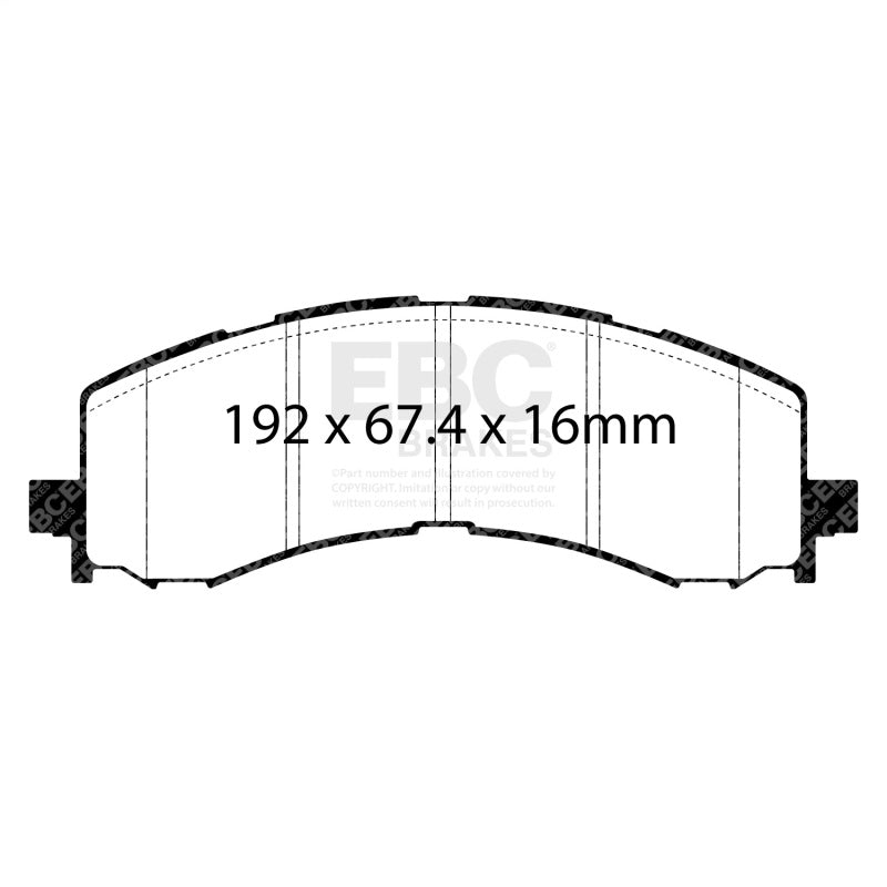 EBC Brakes DP43141R Yellowstuff Street & Track Disc Brake Pads for Ford