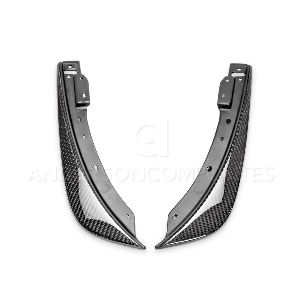 Anderson Composites Carbon fiber front bumper canards for 2008-2014 Dodge Challenger  (AC-FBC0910DGCH-OE)