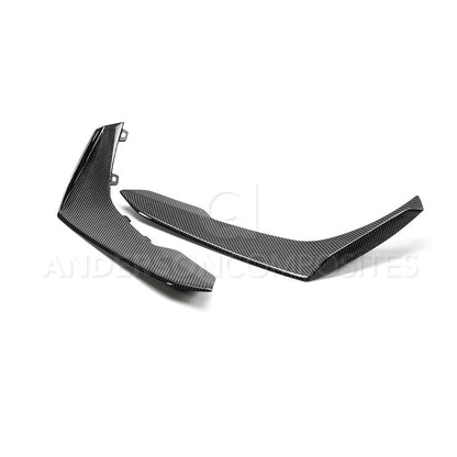 Anderson Composites Type-LE carbon fiber front bumper canards for 2017-2021 Chevrolet Camaro ZL1 1LE  (AC-FBC17CHCAMZL-LE)